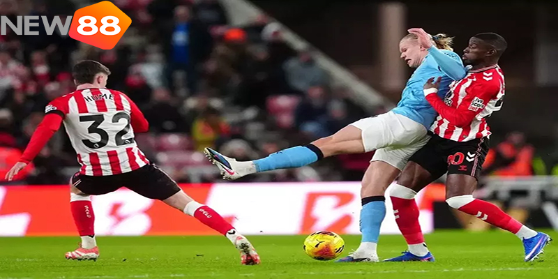 Haaland không có nhiều cơ hội trước Sunderland